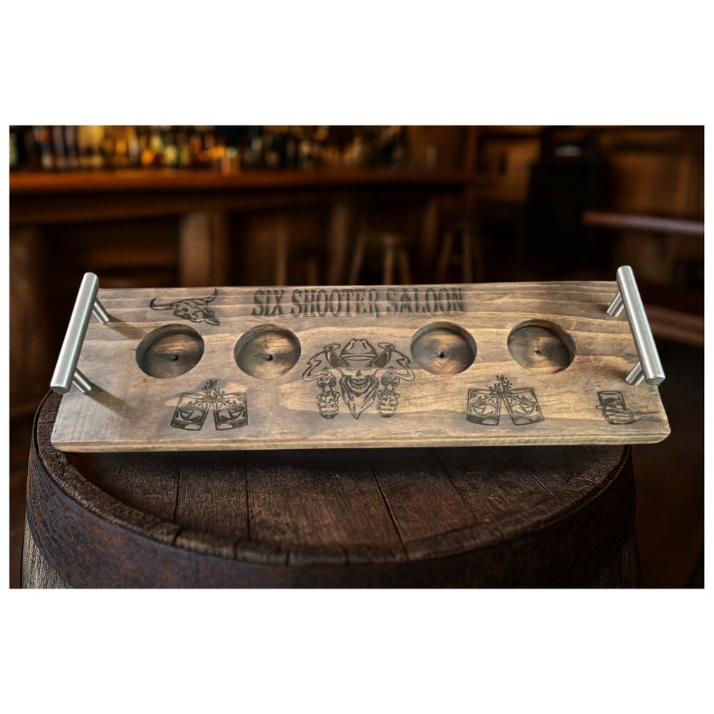 Bourbon Flight Board Flights Bourbon Pine Wood Serving Trays Tasting Boards